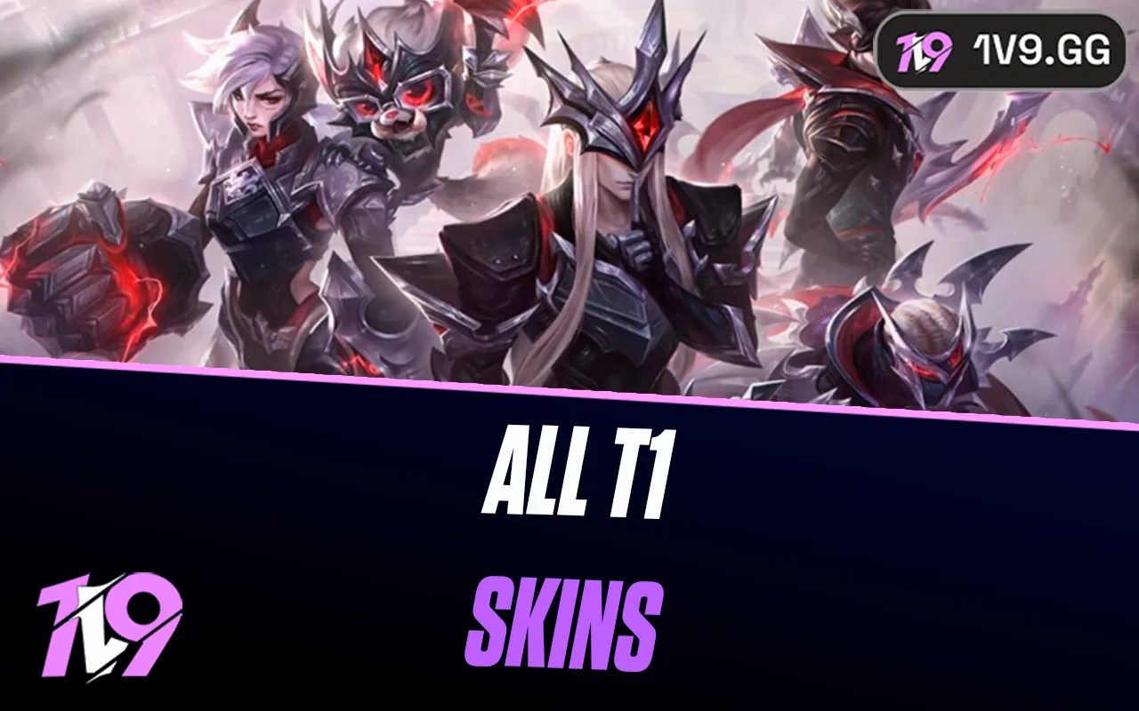 All T1 Worlds Skins in League of Legends